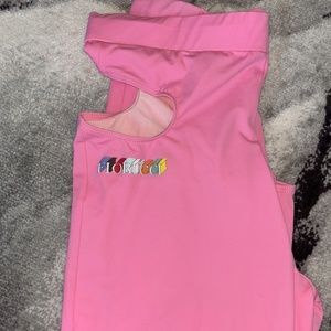 Fiorucci 3-D Logo Pink Leggings Size XL